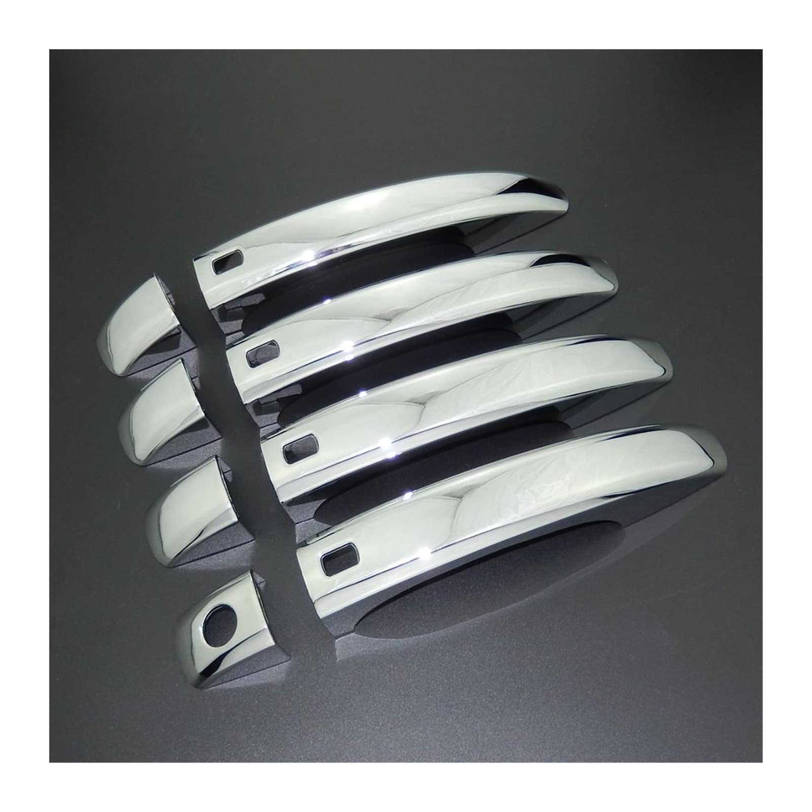 Fangziqq 2 For A4 B8 Q3 Q5 008-017 Chrome Car Side Door Handle + Bowl Cover Trim Car Inner Door Handle(2)