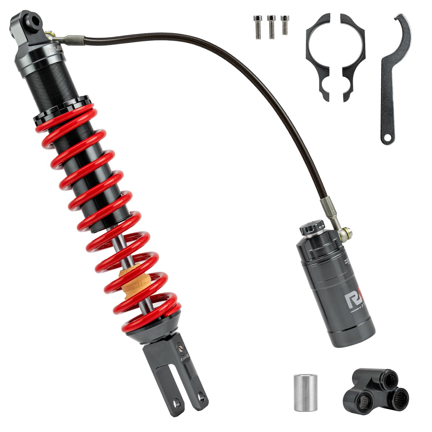 Amazon.com: RKV86 Adjustable 485mm Rear Shock Absorber Suspension