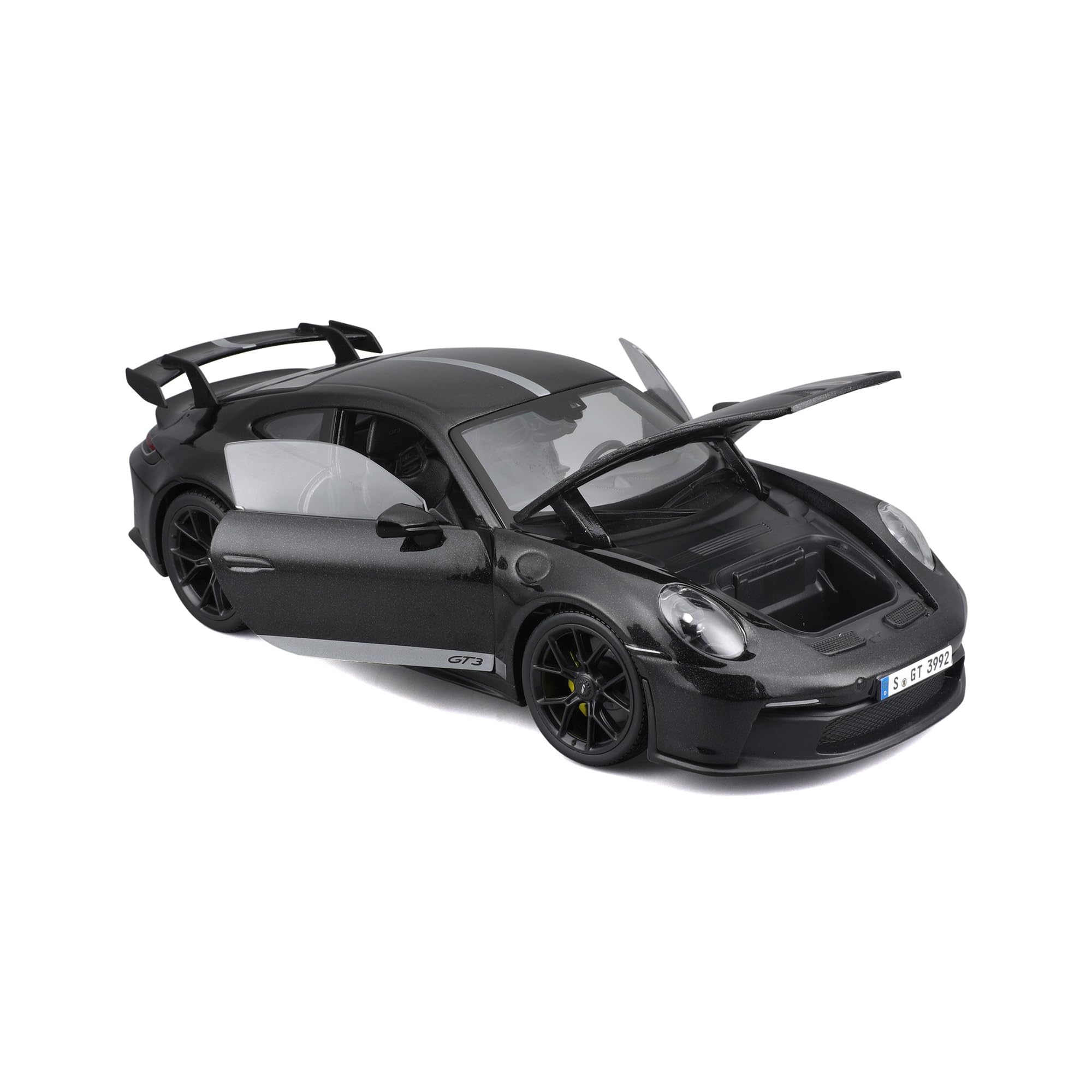 Maisto Porsche 911 GT3 (2022): Modellauto im Maßstab 1:18, Türen, Kofferraum und Motorhaube beweglich, blau (536458B)