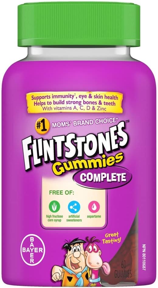 FLINTSTONES Complete Kids Multivitamin Gummies Multivitamins for Kids, Kids Multivitamin Gummy