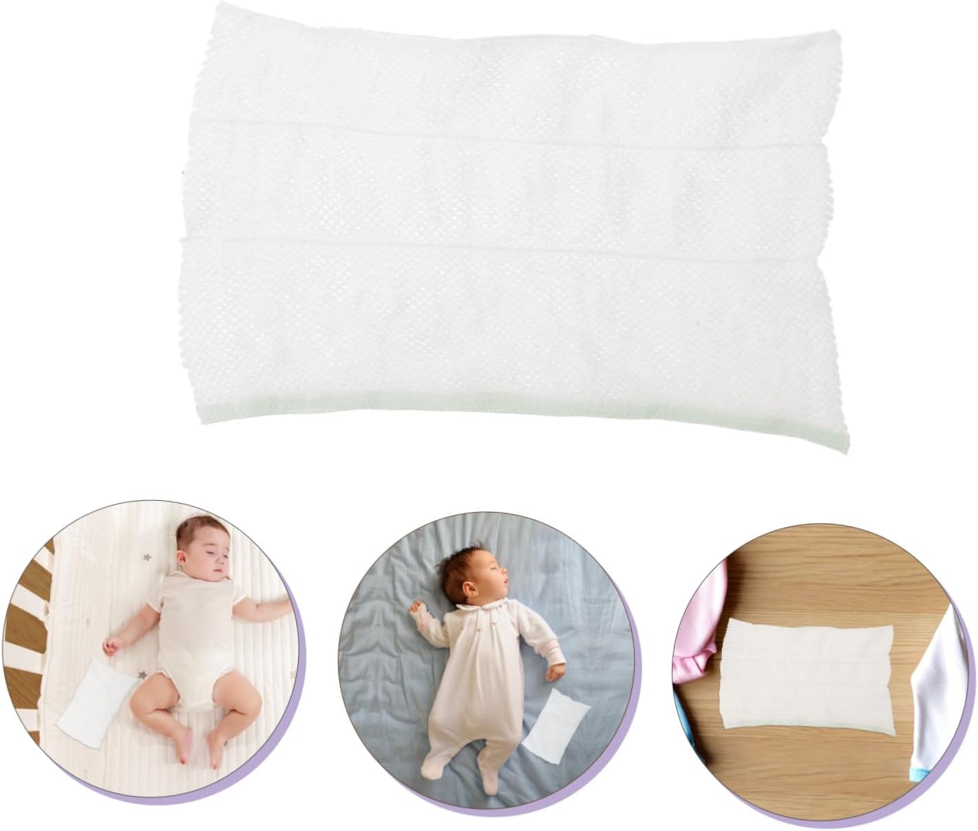 SHOWERORO 5pcs Breathable Mesh Diaper Covers for Newborn, Lightweight Nylon and Elastic Fiber Underwear, Comfortable Summer Diaper Covers for Crawling and Walking White