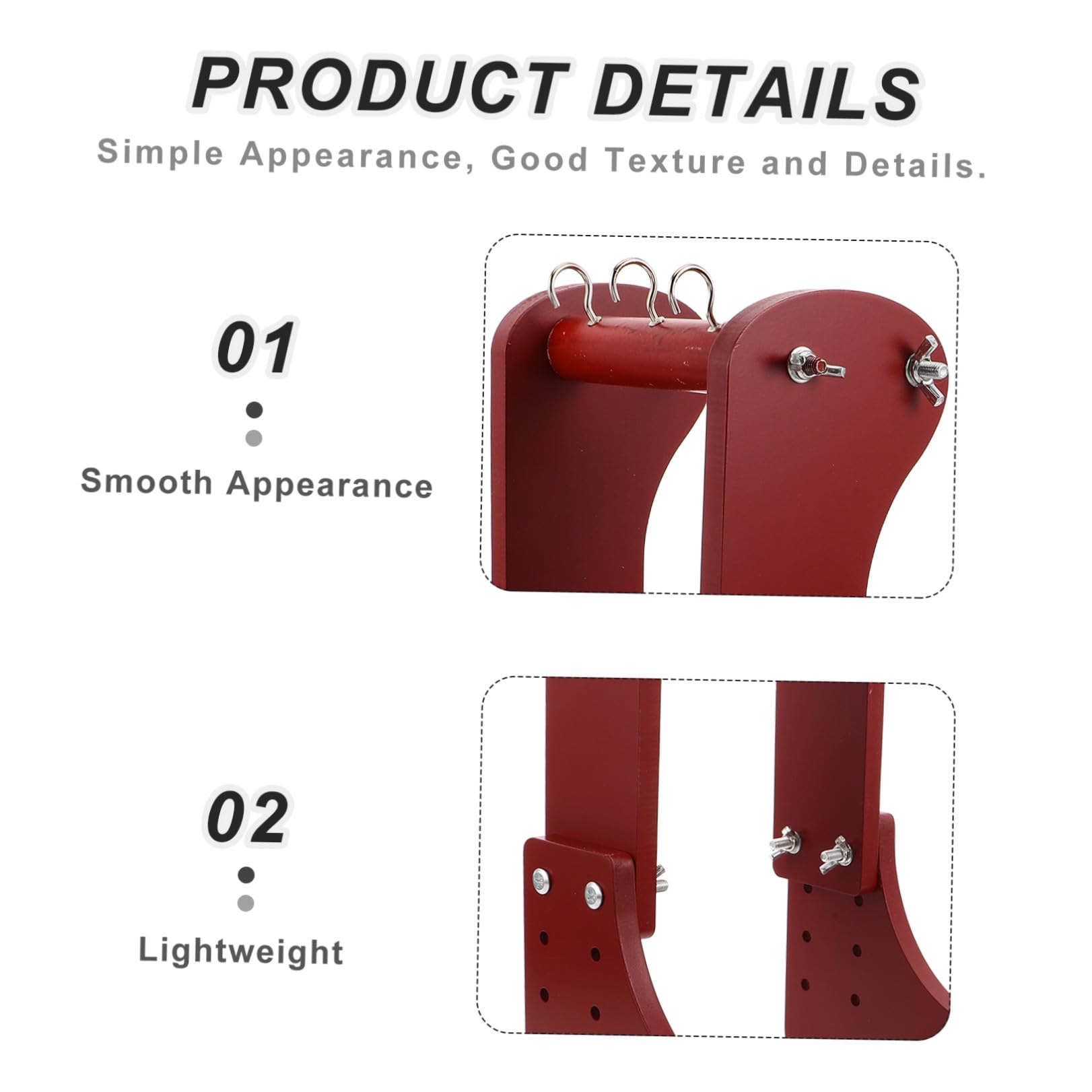 Telar de Cuentas de Madera Rojo Ajustable para Pulseras y Collares | Estructura Estable, Diseño Ergonómico Angulado, Portátil, Adecuado para Principiantes y Aficionados DIY