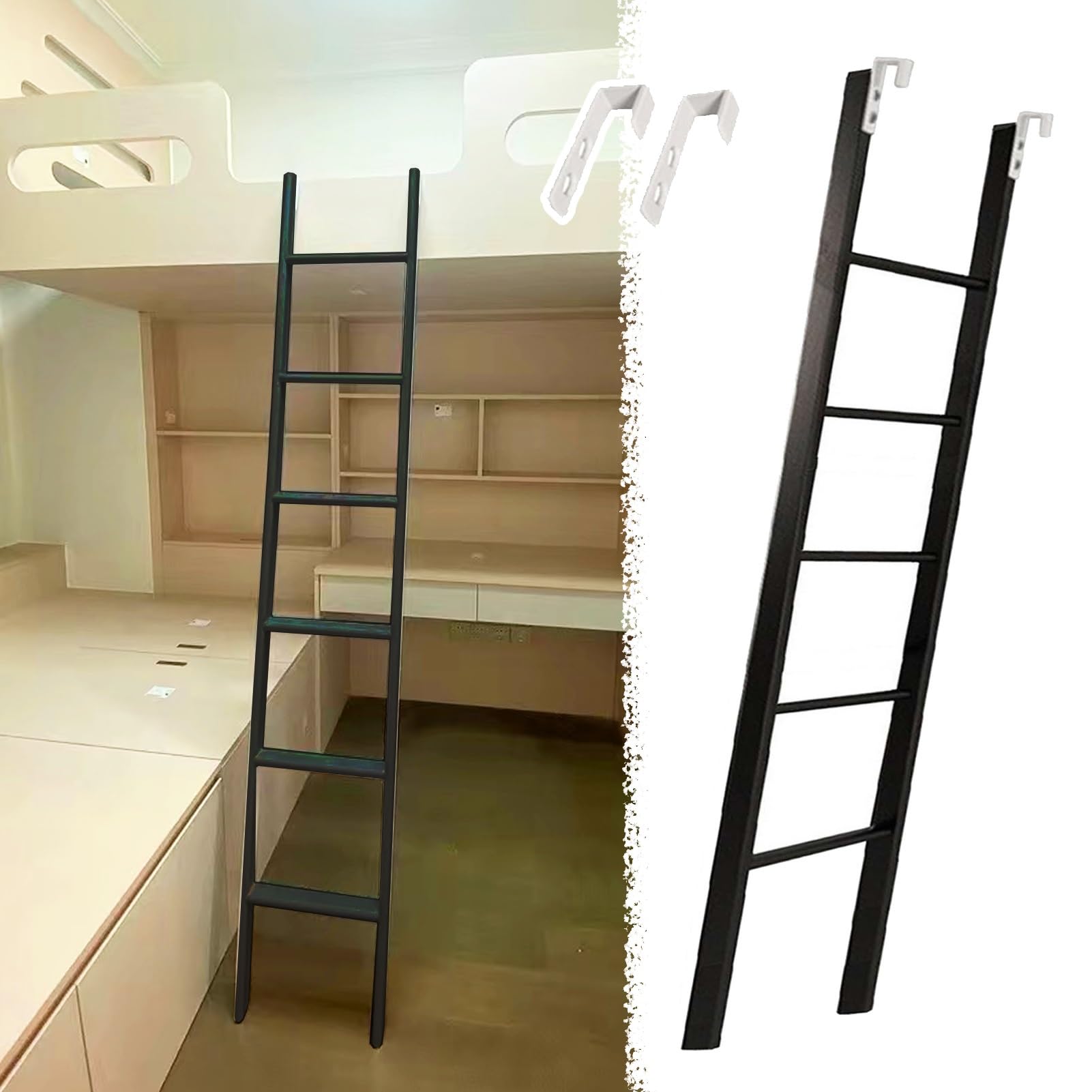 Lightweight Bed Ladder 155cmPortable Blad Ladder for CampersSturdy & EasytoUse Ladders for Bunk Beds & Loft BedsIdeal for Kids & Adults