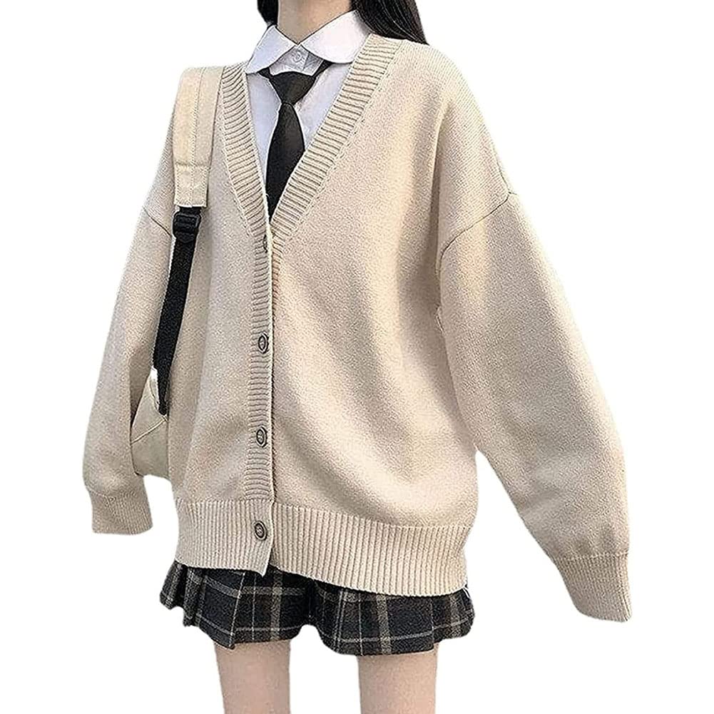 Amazon.co.jp: [INEOUT] スクール カーディガン 制服 ハイゲージ 