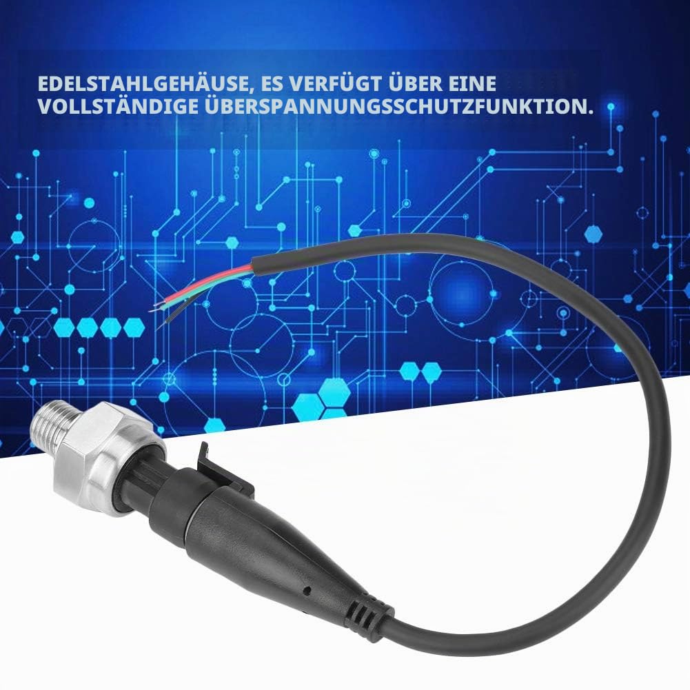 G1/4 Drucksensor DC 5V Edelstahl für Wasser Luft Gas Heizöl 0-200 PSI Druckmessgerät Druckwandler mit Hochwertigem Sensor