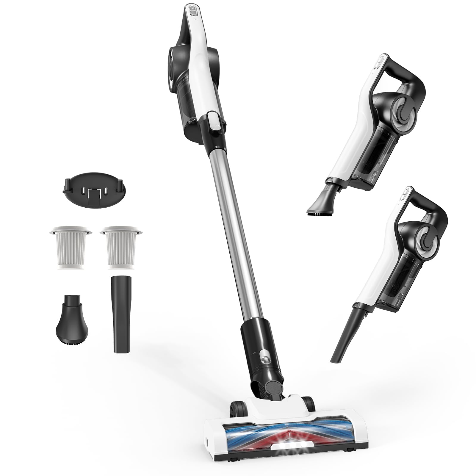 Aspirateur sans fil puissant 28KPa et léger avec autonomie de 40 minutes