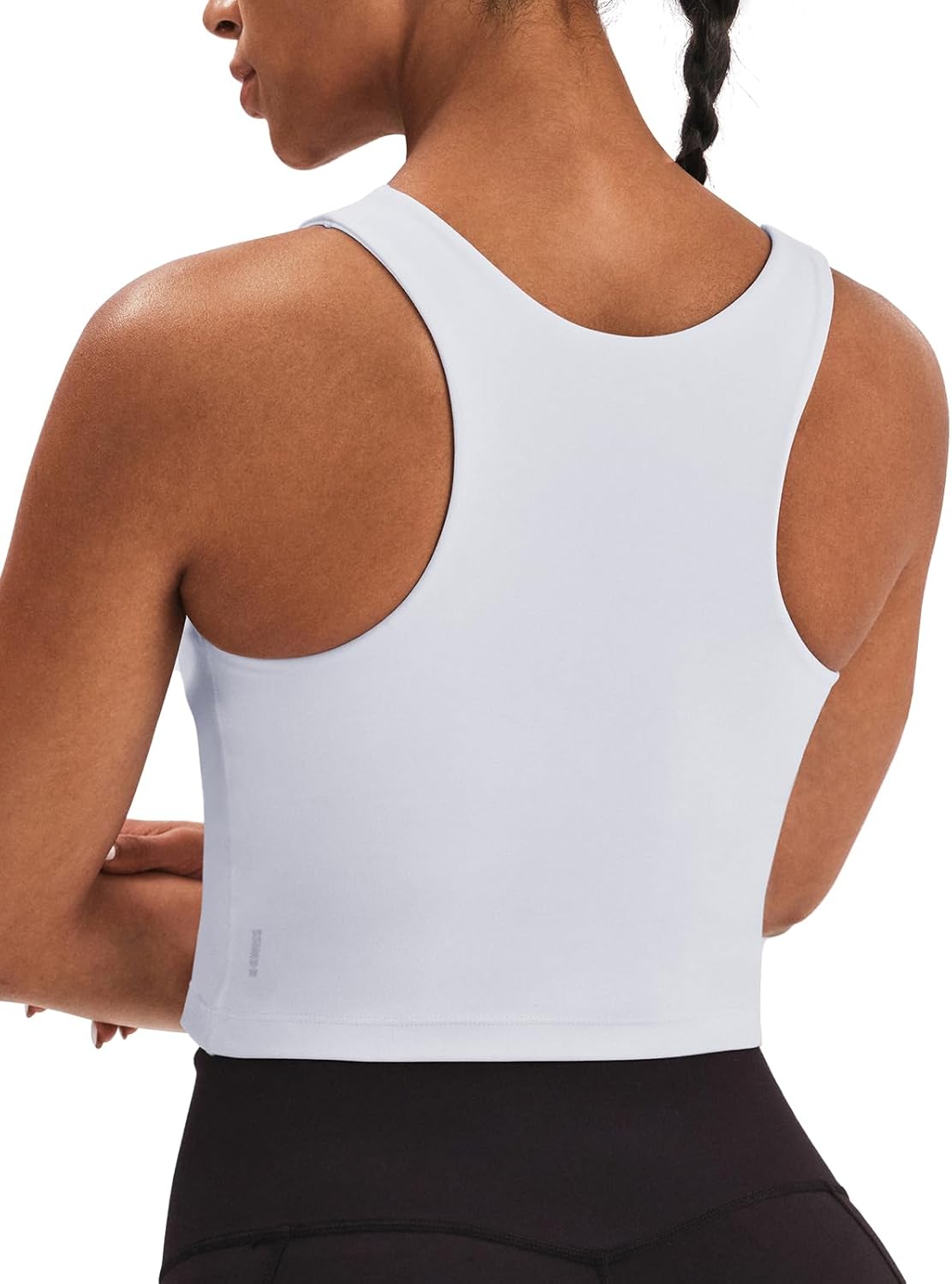 K-Swiss Longline Sports Bras for Women - Racerback Crop Tank Top Padded Scoop Neck Slim Fit Yoga Gym Workout Tops