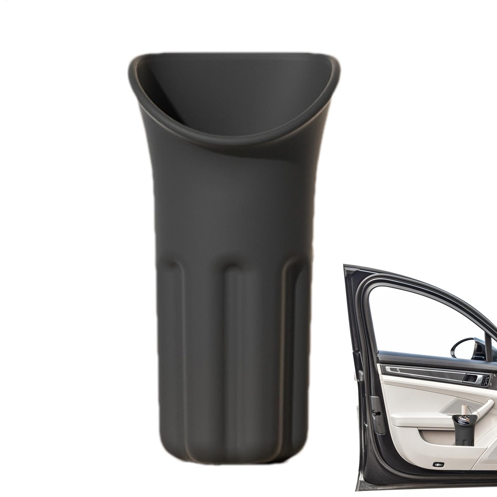Cubo de basura coche impermeable con diseño cilíndrico elegante 8