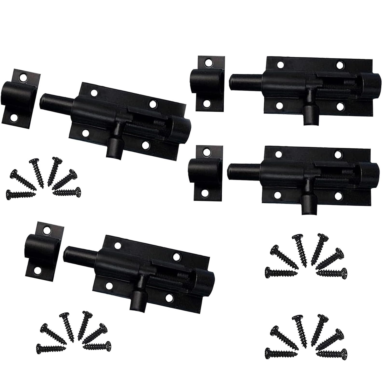4 PCS 2 Inch Gate Bolts For Wooden Gates Small Bolt Lock Hardware With Screws Alloy Heavy Duty Door Bolt Latch For Internal Door Security Warehouse Ga - View #12