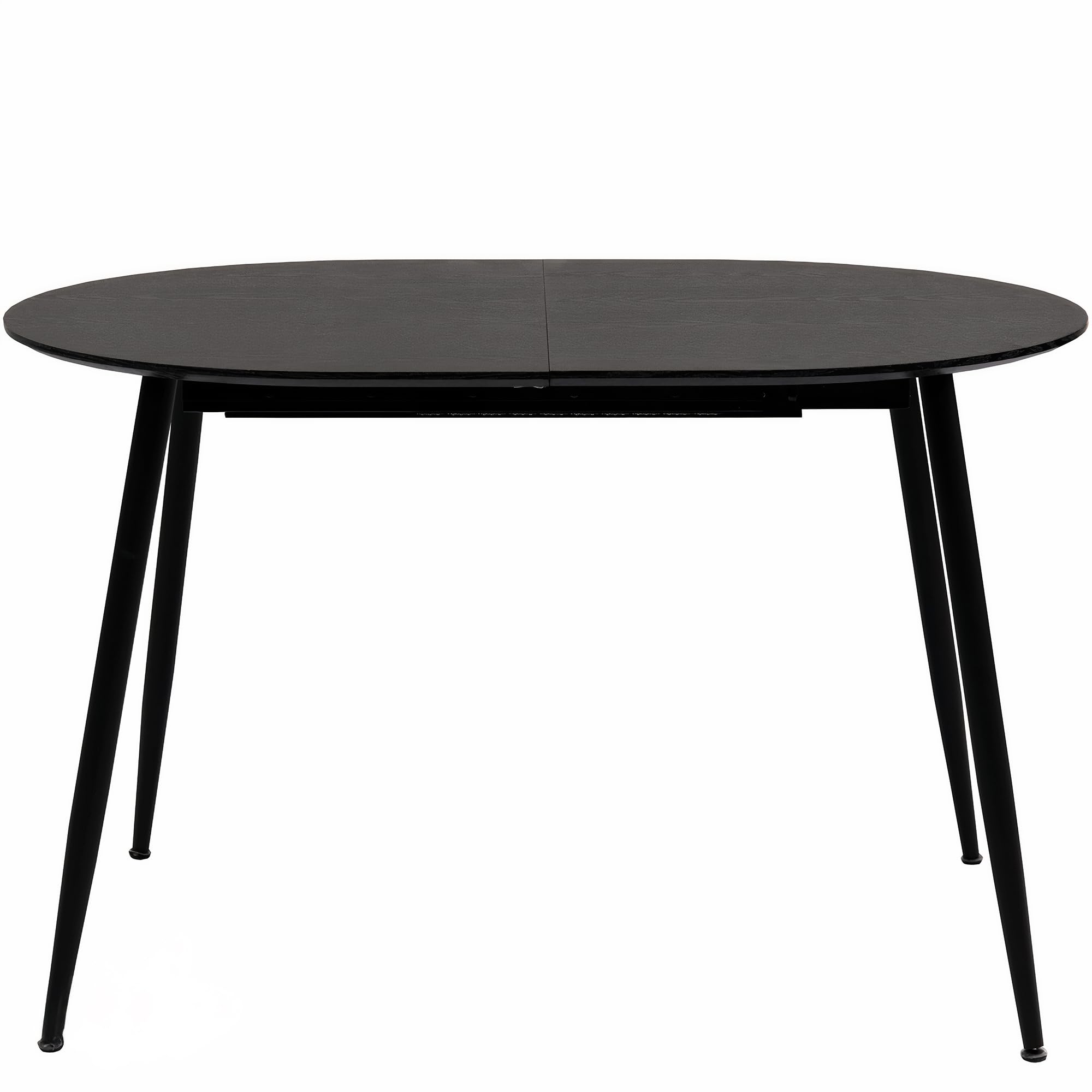 Tavolo da pranzo Rodrigo allungabile 120-150-180 x 80 cm, 4-10 persone, tavolo da cucina ovale con struttura in metallo, per cucina, sala da pranzo, effetto legno, colore: nero