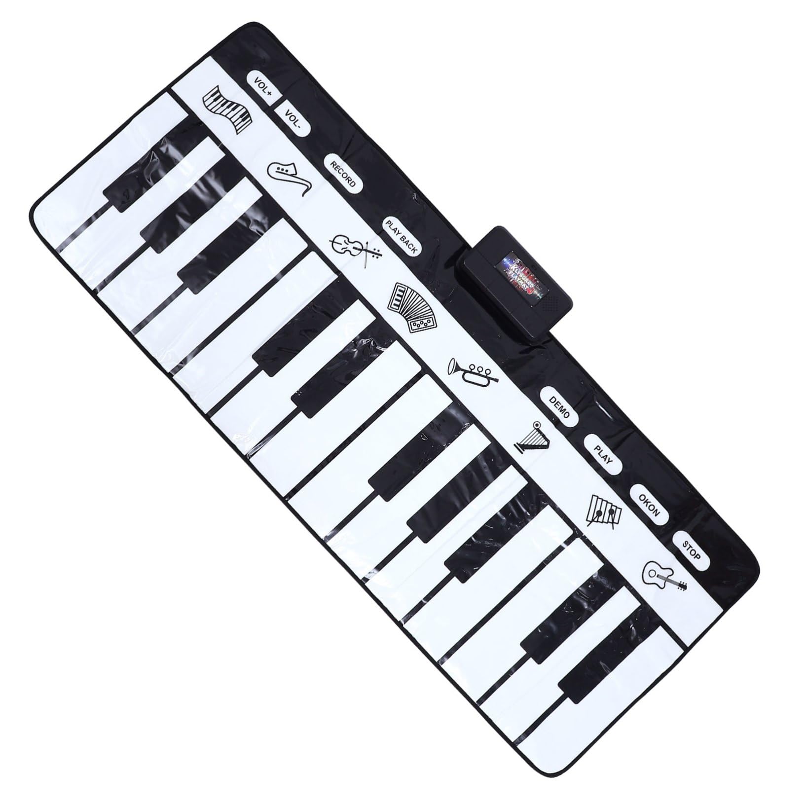 Tappeto Pianoforte Musicale 180x72cm, 1 Pezzo Bianco