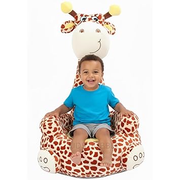 1 Year to 5 Years Small Baby Soft Plush Cushion Baby Sofa Seat Or Rocking Chair for Kids | Kid Cartton Sofa | Baby Sofa (Giraffe_1)