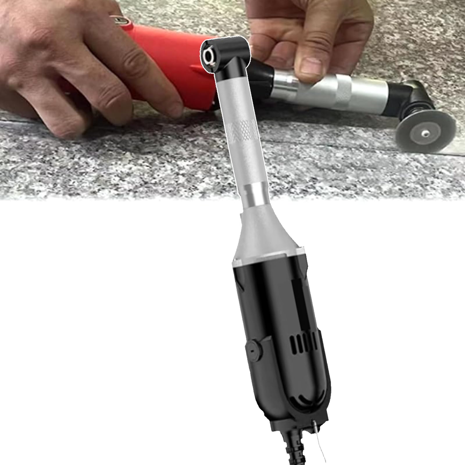 Limpiador de juntas de azulejos eléctrico (350 W), 6 velocidades ajustables, velocidad de rotación: 15 000 r/min, sujeción: mandril de 3 mm/disco de amolar,C,Black