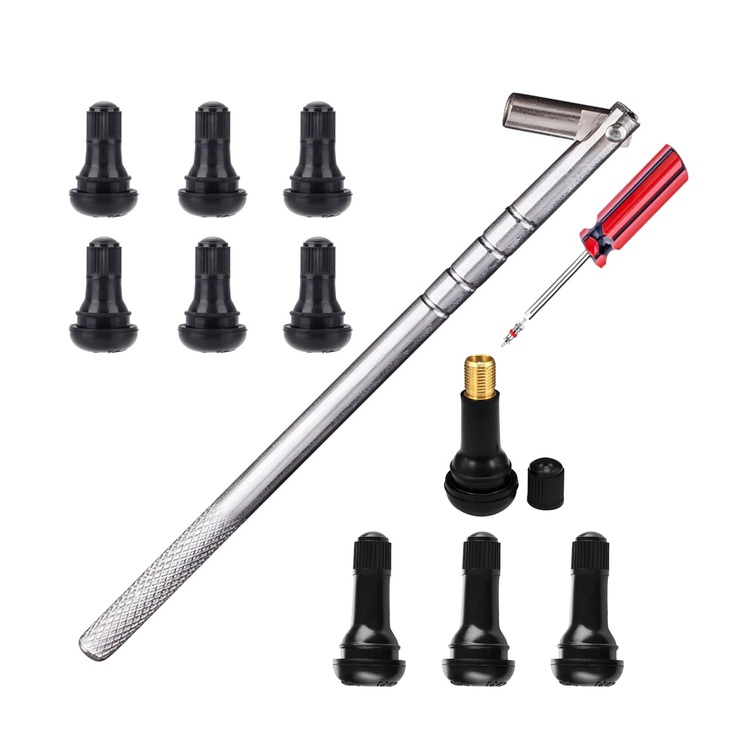 Valve Stem Puller Set –1xValve Stem Installer & Core Remover 6xTR412 4xTR413