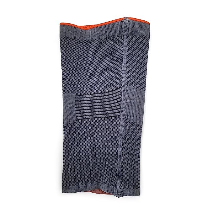 Image of Dyna Genugrip Knee Brace-3D Knitted Knee Cap with Gel Pressure Pad-Grey (Small)