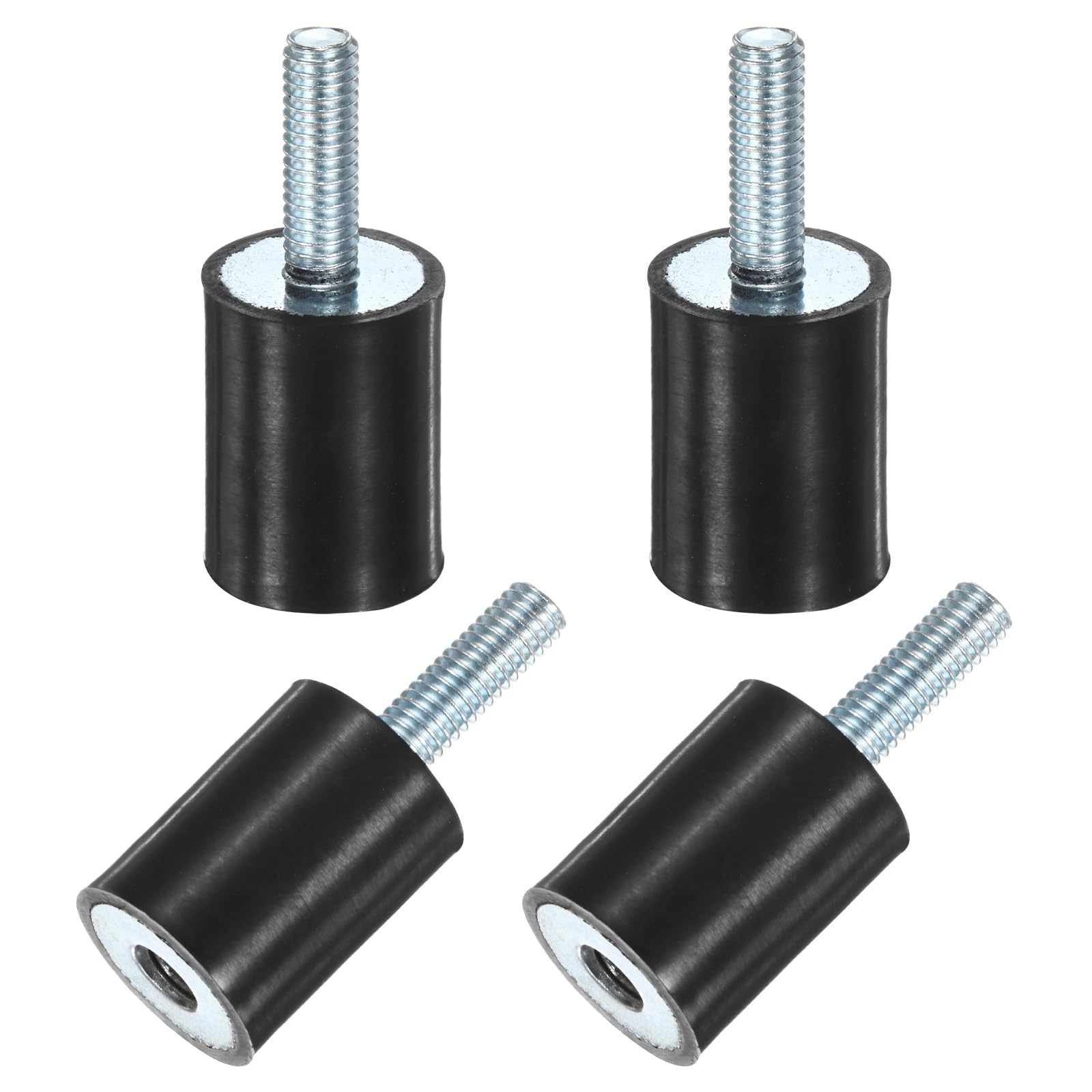 M METERXITY 4-Pack Rubber Mounts D25mmxH25mm Male/Female Vibration Isolators Cylindrical Shock Absorber W M8 x 20mm Studs for Air Compressor/Car/Pump/Boat/Garage Motor/Bobbins Rubber Isolators — Amazon image 10