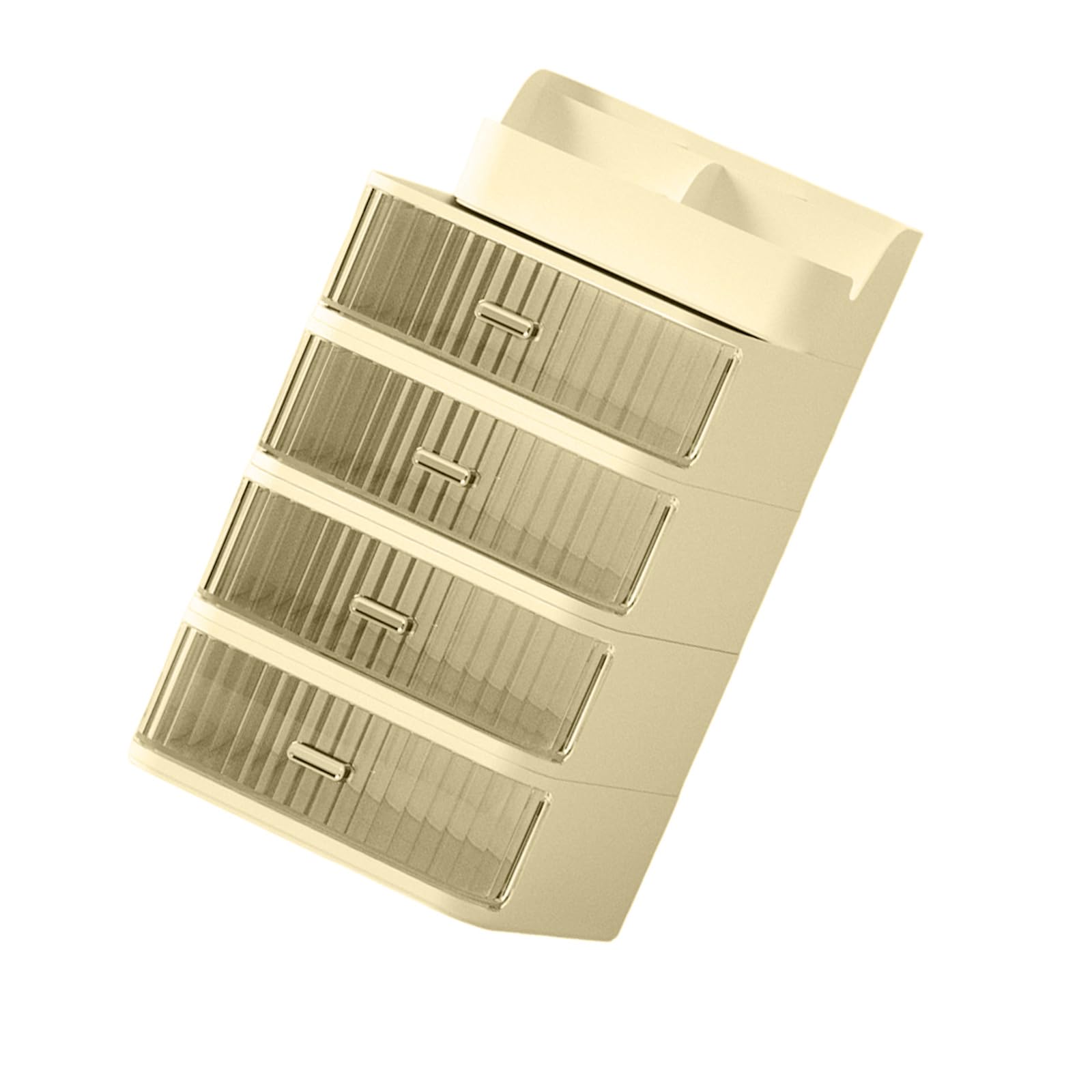 Organizador de escritorio multiusos, bandejas con cajón transparente, caja de almacenamiento de plástico apilable, recipiente para cosméticos, bolígrafos, marcadores, organizador de escritorio