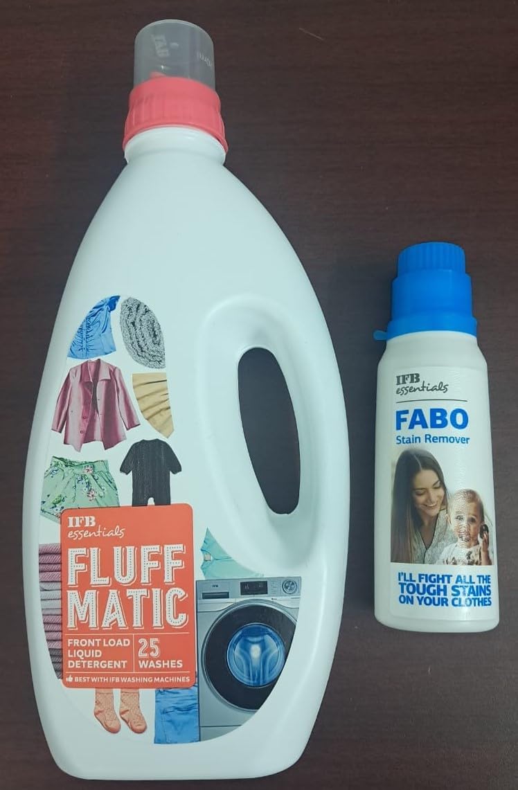 FLUFF Matic Liquid - 1L & Fabo Fabric Care Stain Remover - 100 ml