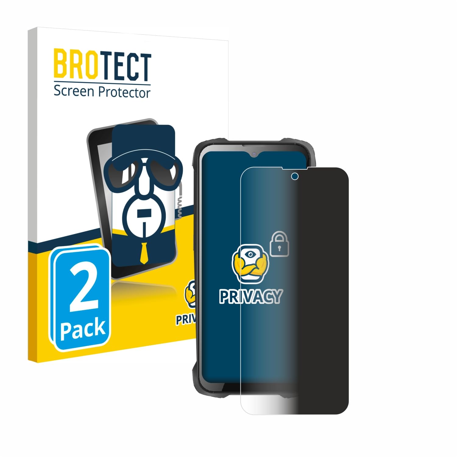 BROTECT (2 Pièces) Protection Anti-Espion pour Cubot King Kong 8 - Privacy Film, Écran de