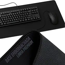 Mouse Pad Gamer Extra Grande Preto 70x35 Ultra Performance Qualidade Premium HighSpeed
