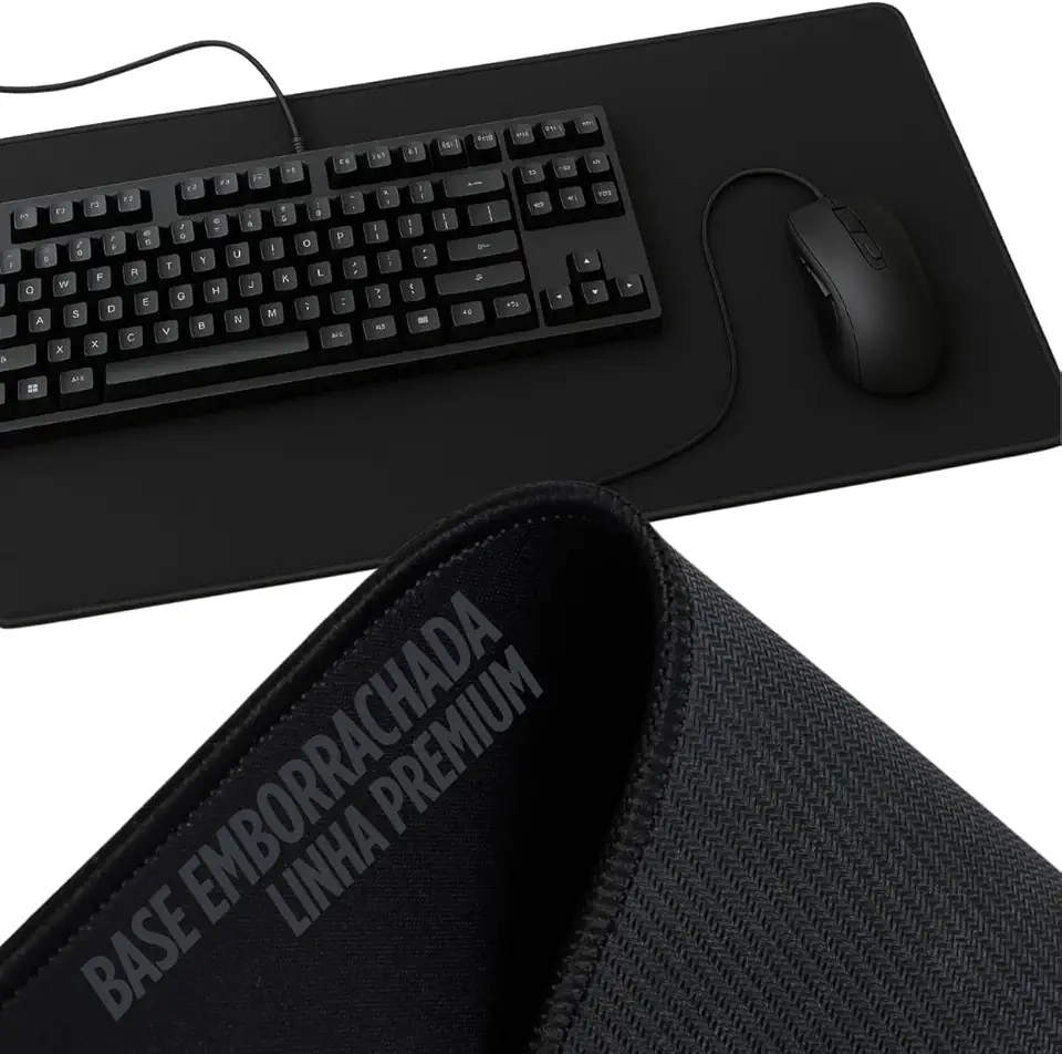 Mouse Pad Gamer Extra Grande Preto 70x35 Ultra Performance Qualidade Premium HighSpeed