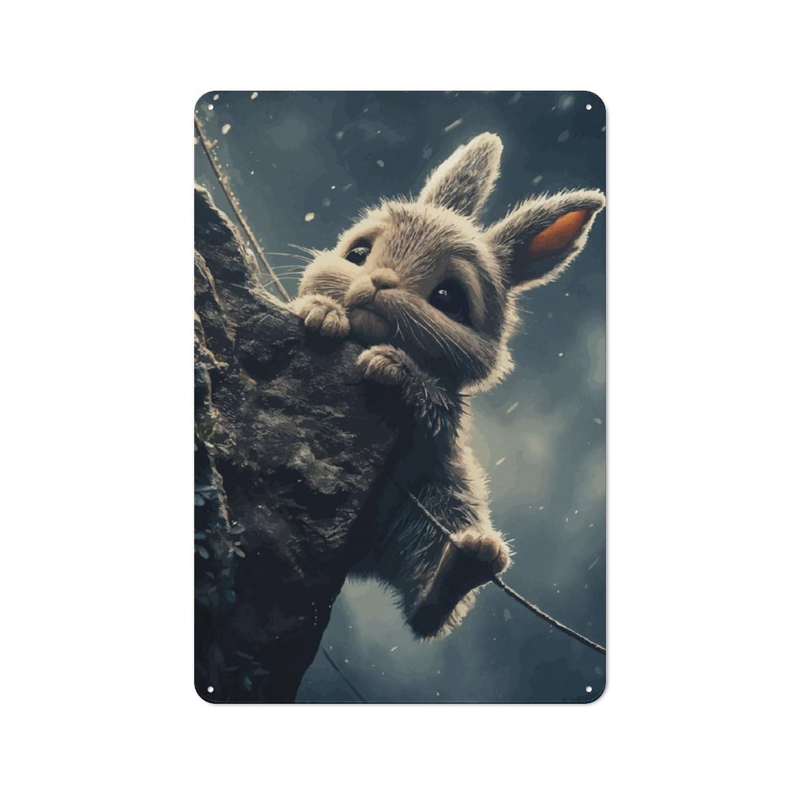 Junmoney Cliffhanger Vintage Tin Sign 30X20cm With For Guest Room Or Hallway, For Themed Room Decoration, For Vintage Wall Decor Fans