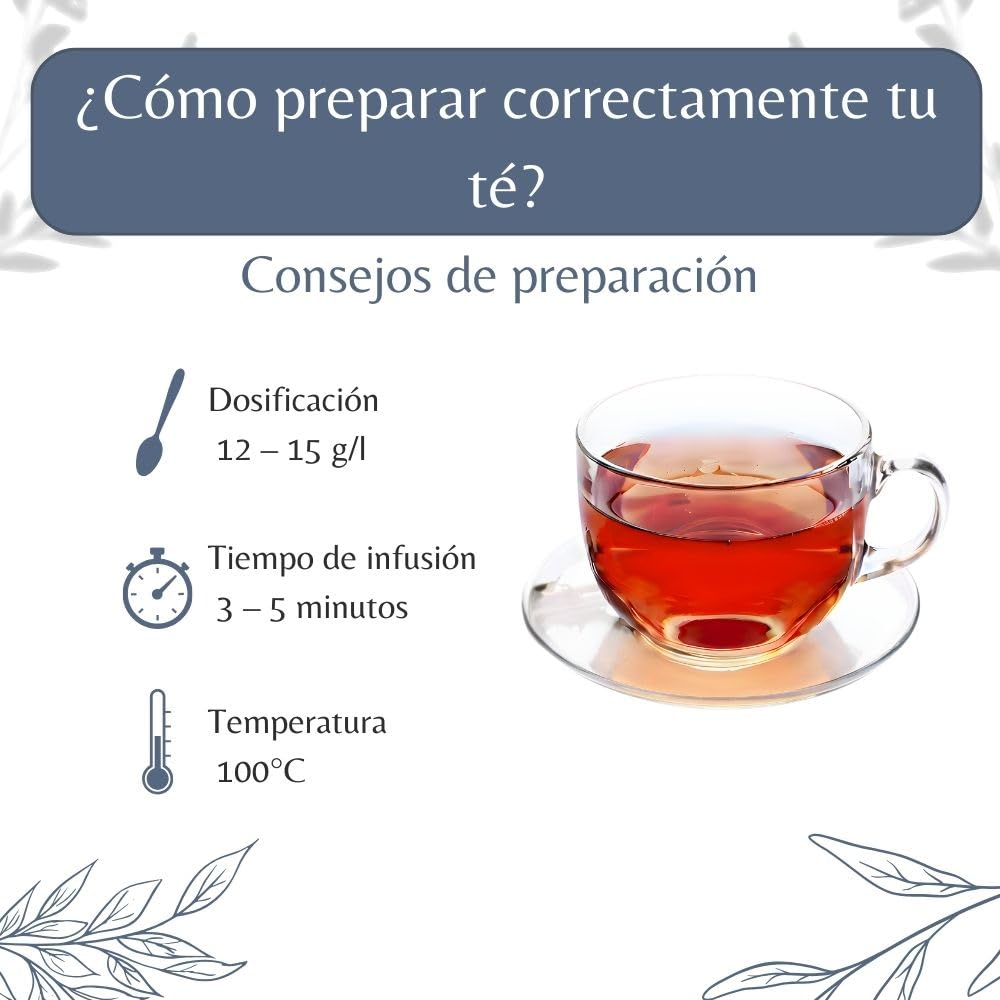 Té Negro Earl Grey Orgánico – Té vegano en hoja suelta, 100 % natural, libre de OGM – Agricultura ecológica – Envasado en Francia – Bolsa de 1 kg (500 tazas)