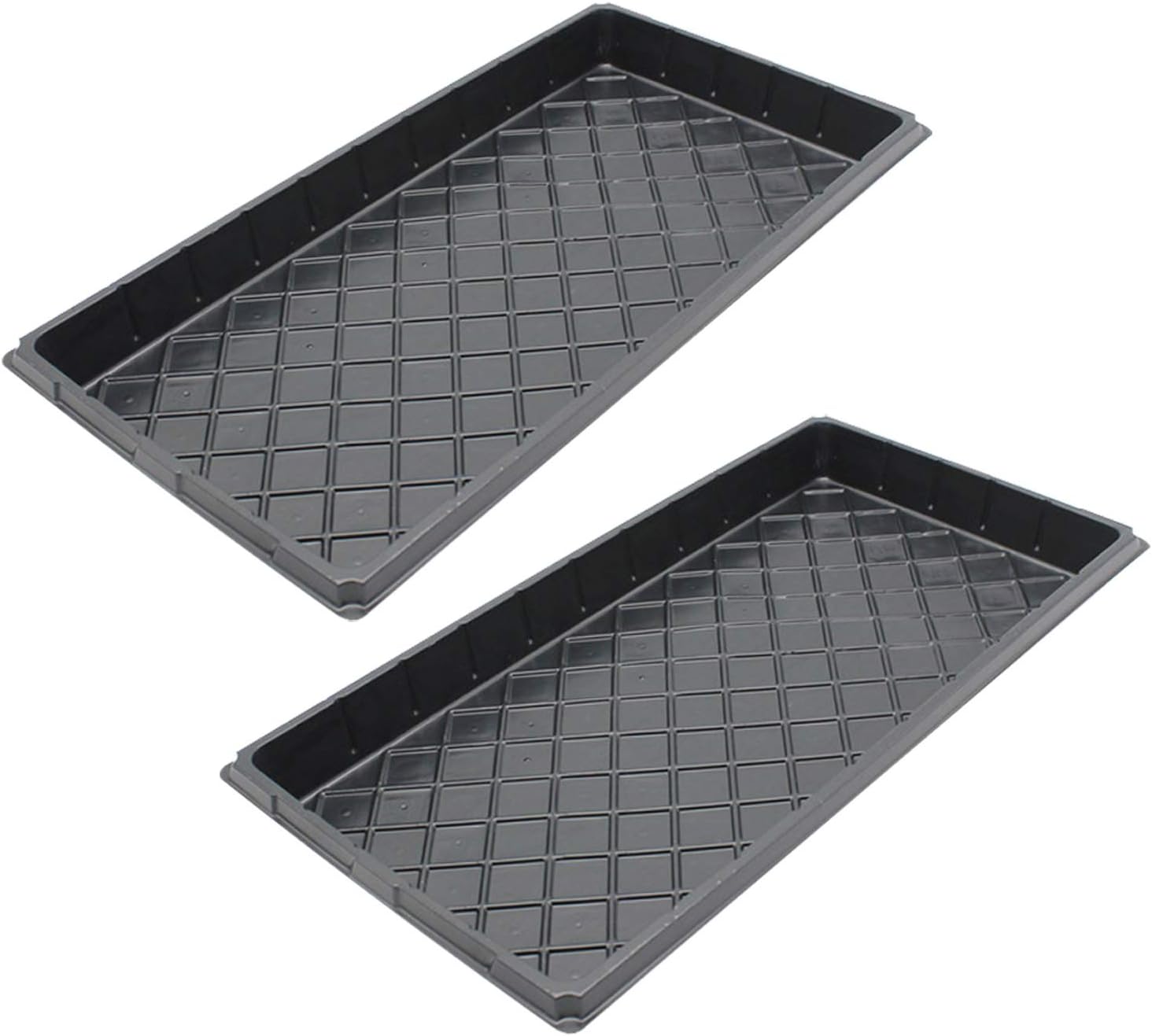2PCS 54x28x5cm Reusable Seedling Seed Starter Growing Trays Without Drain Hole for Garden Greenhouse Succulent Wheatgrass Microgreens