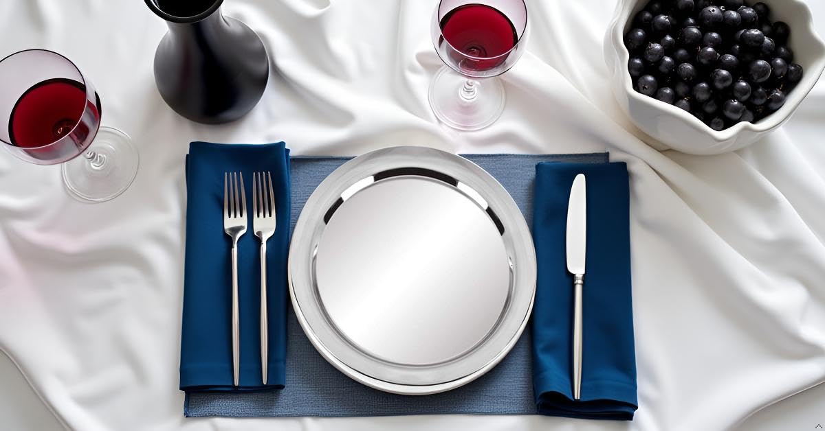 Platzteller "Hamburg" glatt (D 31 cm) | Premium Silber Plated versilbert | Für Festtafel & Deko
