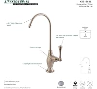 Vista 7 de Kingston Brass Gourmetier KS3195AL Grifo de agua mango simple para filtración, Latón / Latón antiguo, KS3195BL