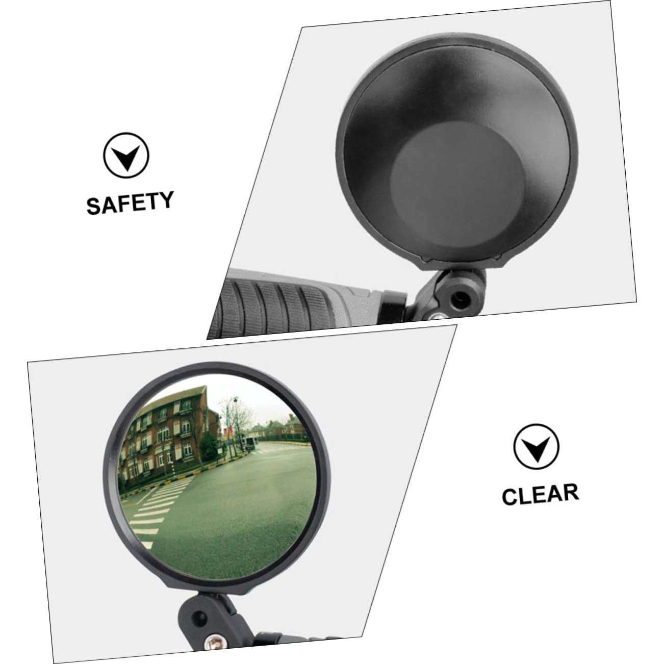 2 Ensembles Rétroviseurs De Vélo Convexes Réglables Pour Guidon Accessoires Pour Vélo Électrique Installation Facile Rapide 2 Pièces * 2