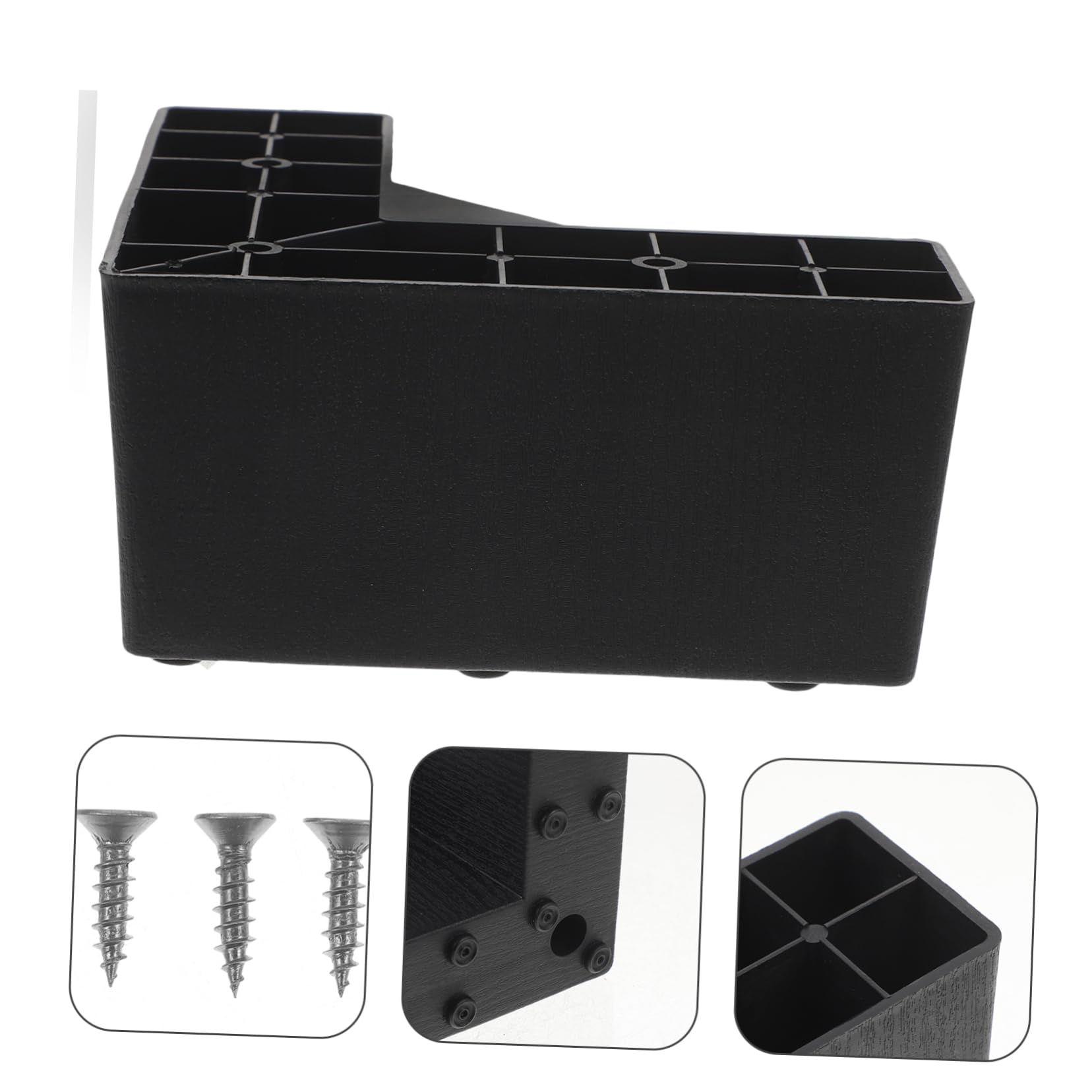 NULYLU 4pcs Plastic Support Feet Couch Riser Bed Frame Risers Bed Lift Risers for Table Legs Bed Riser Furniture Riser Desk Risers Table Risers for Desk Legs Bed Raisers Sofa Legs