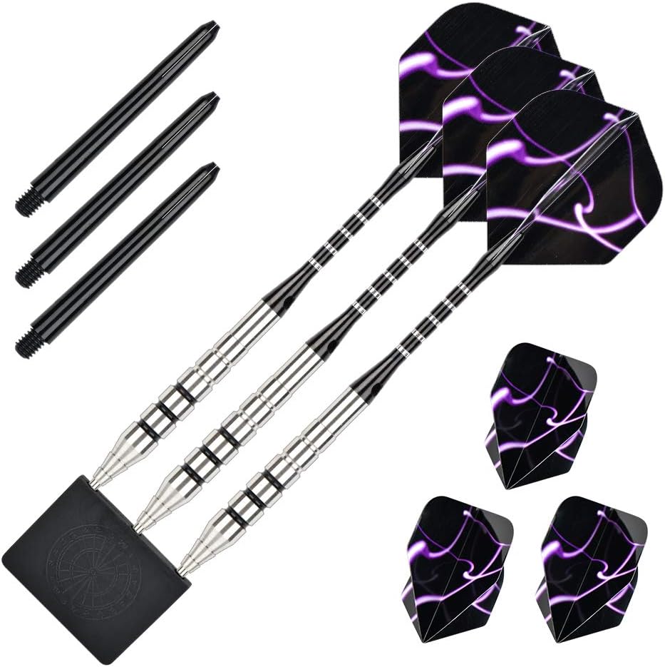 24g 90% Tungsten Professional Steel Tip Darts Set Point Protector