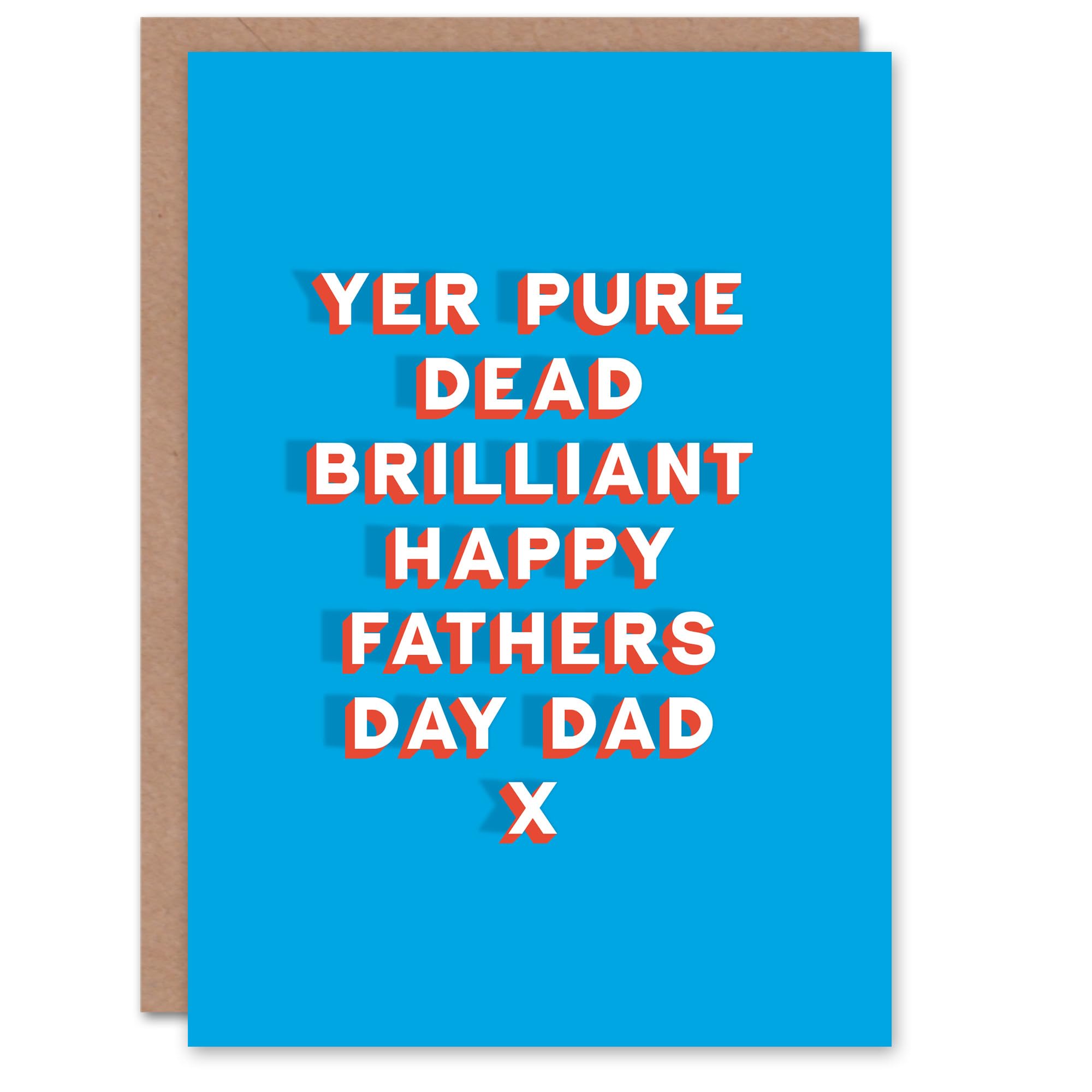 Artery8 Father's Day Card Scottish Yer Pure Dead Brilliant For Him Dad Father Greeting Card