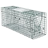 4. Fácil de usar: diseño plegable, fácil de montar y listo para usar. Puedes soltar un cebo para atraerlo. También es fácil liberar animales capturados reiniciando manualmente la trampa