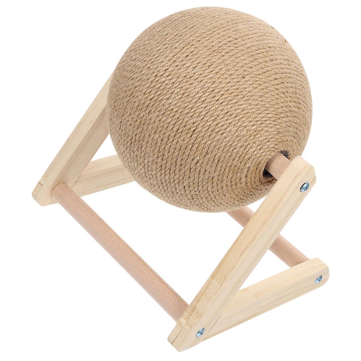 Bola rascadora para gatos y gatitos rascador de madera con sisal resistente para casa