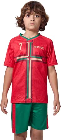 Kids Soccer Jersey - Short Sleeve Fan Version for Game Day and Training
