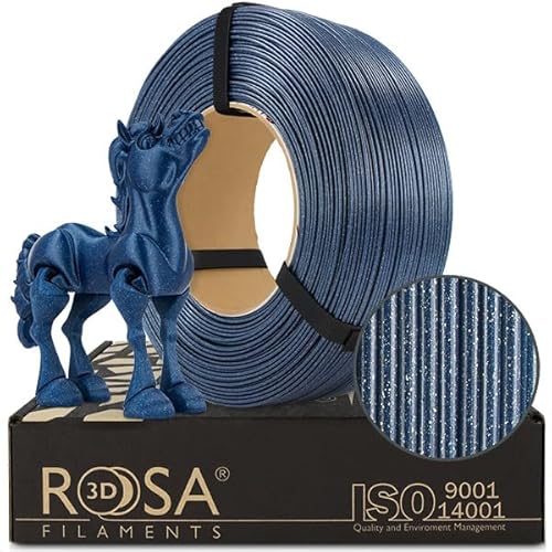Filament ROSA 3D FILAMENTS PLA Niebieski Brokatowy/Mieniący (BLUE GLITTER)