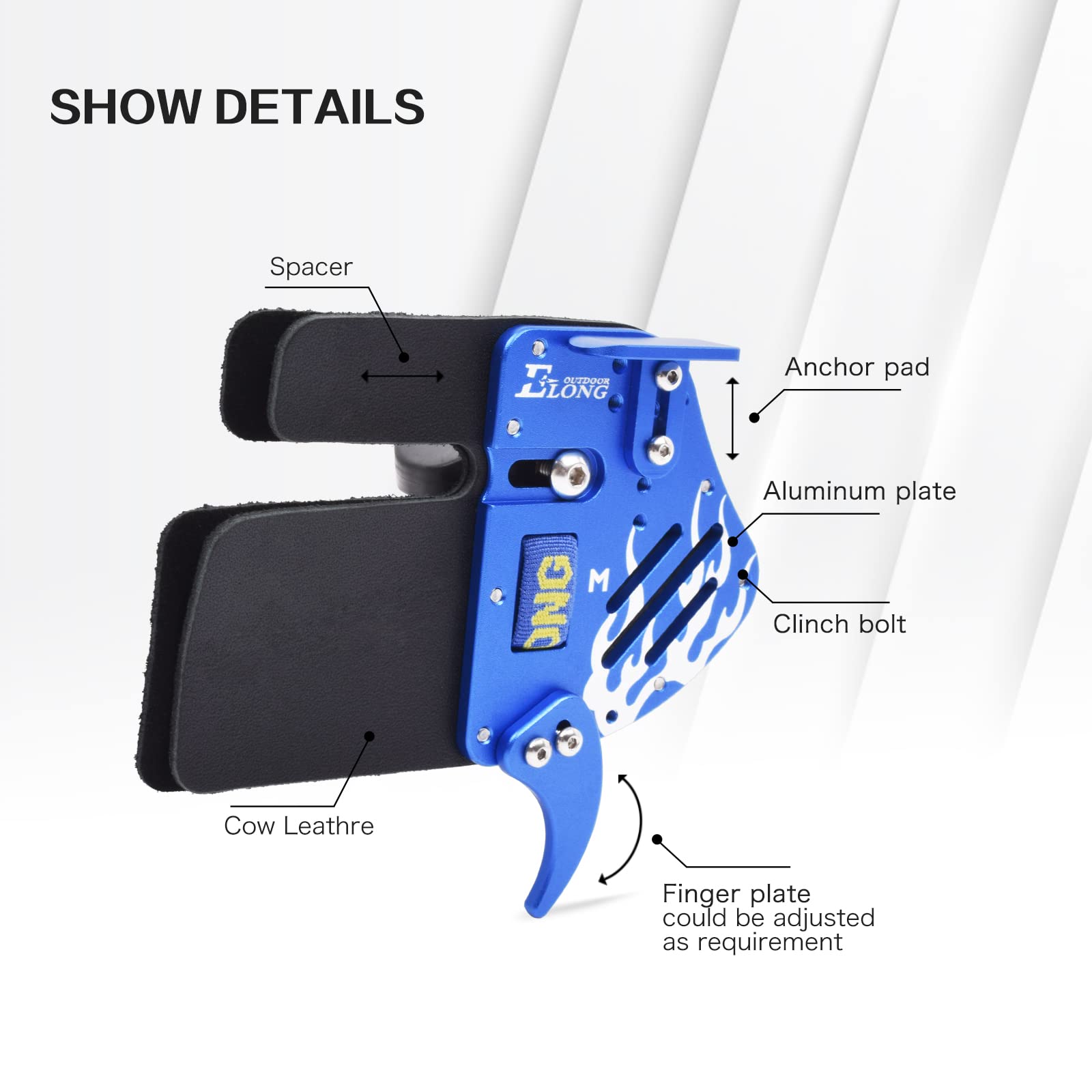 Paradito Per Arco Ricurvo - Pelle Vera E Piastra Alluminio, Mano Destra - Foto 9