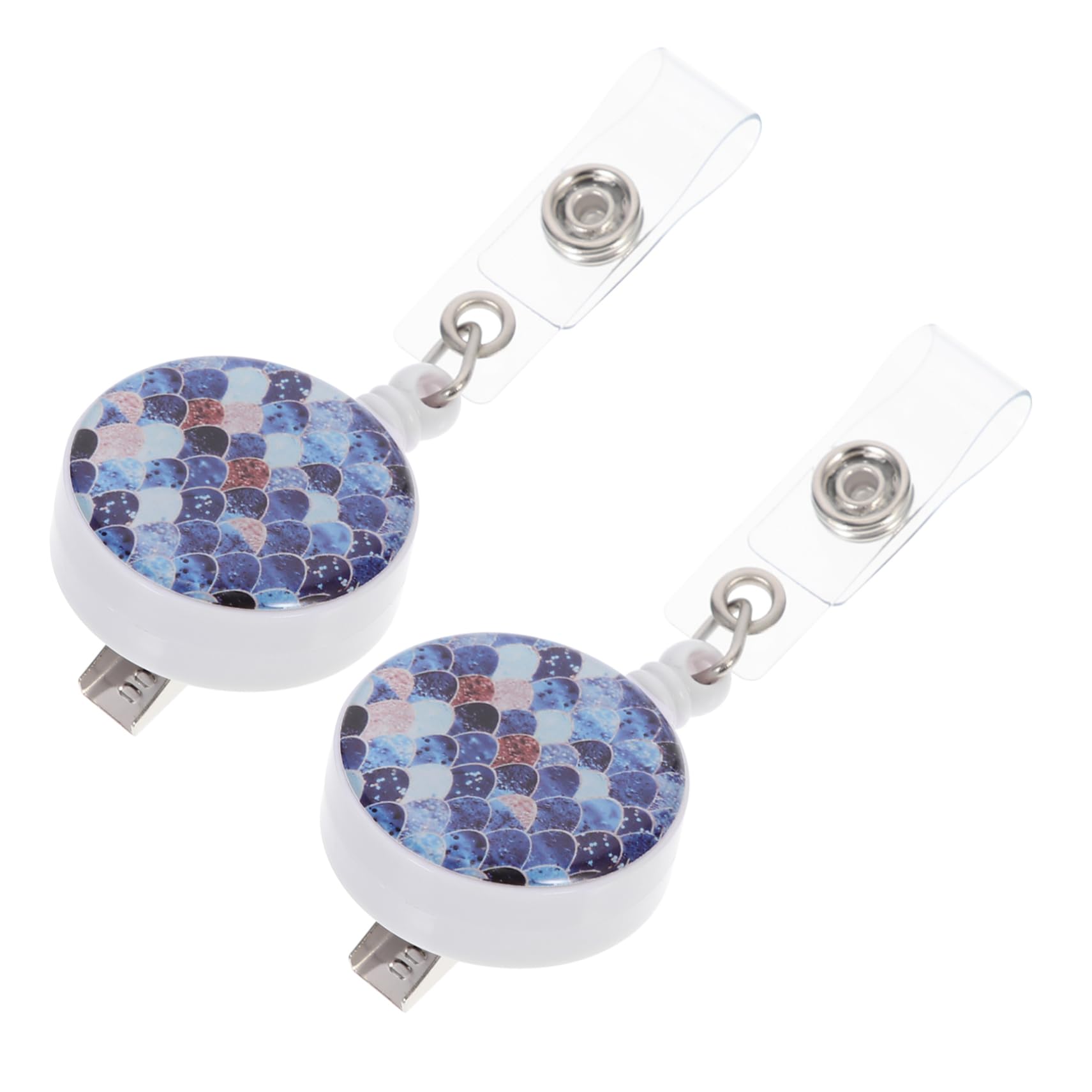 10pezzi Telescopic Badge Reels Glitter Per Badge Facile Usare Per Insegnanti e Conferenze