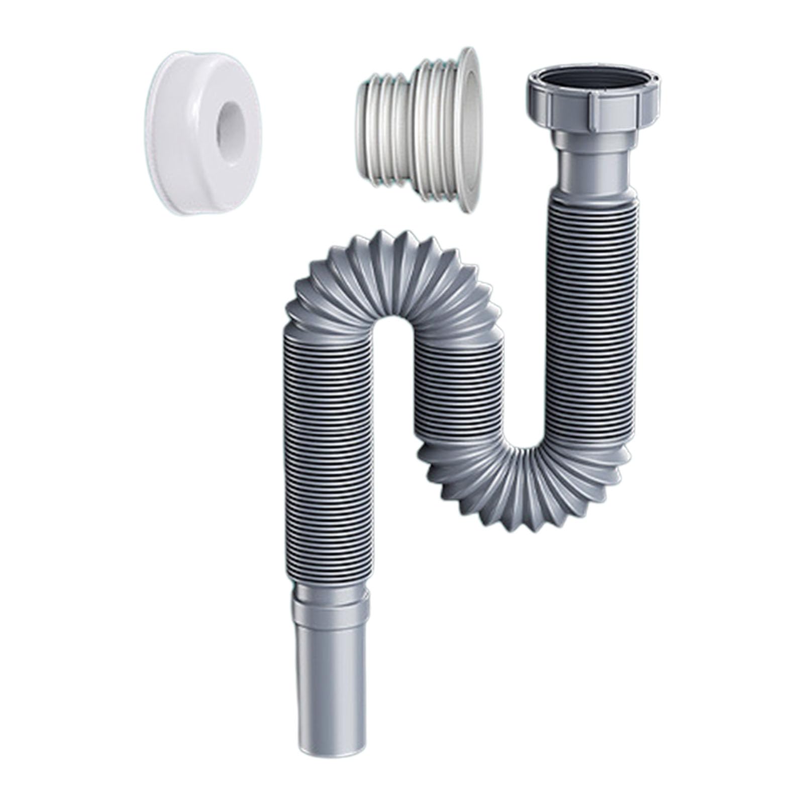 Elnwnnkc Multicolor Flexible Siphon Drain Hose Sink Waste Water Pipe Kitchen Pipe Side Exit Sinks Drains Tube Pipes