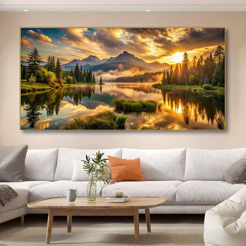 Toile imprimée grand format paysage alpin pour la déco de chambre zen