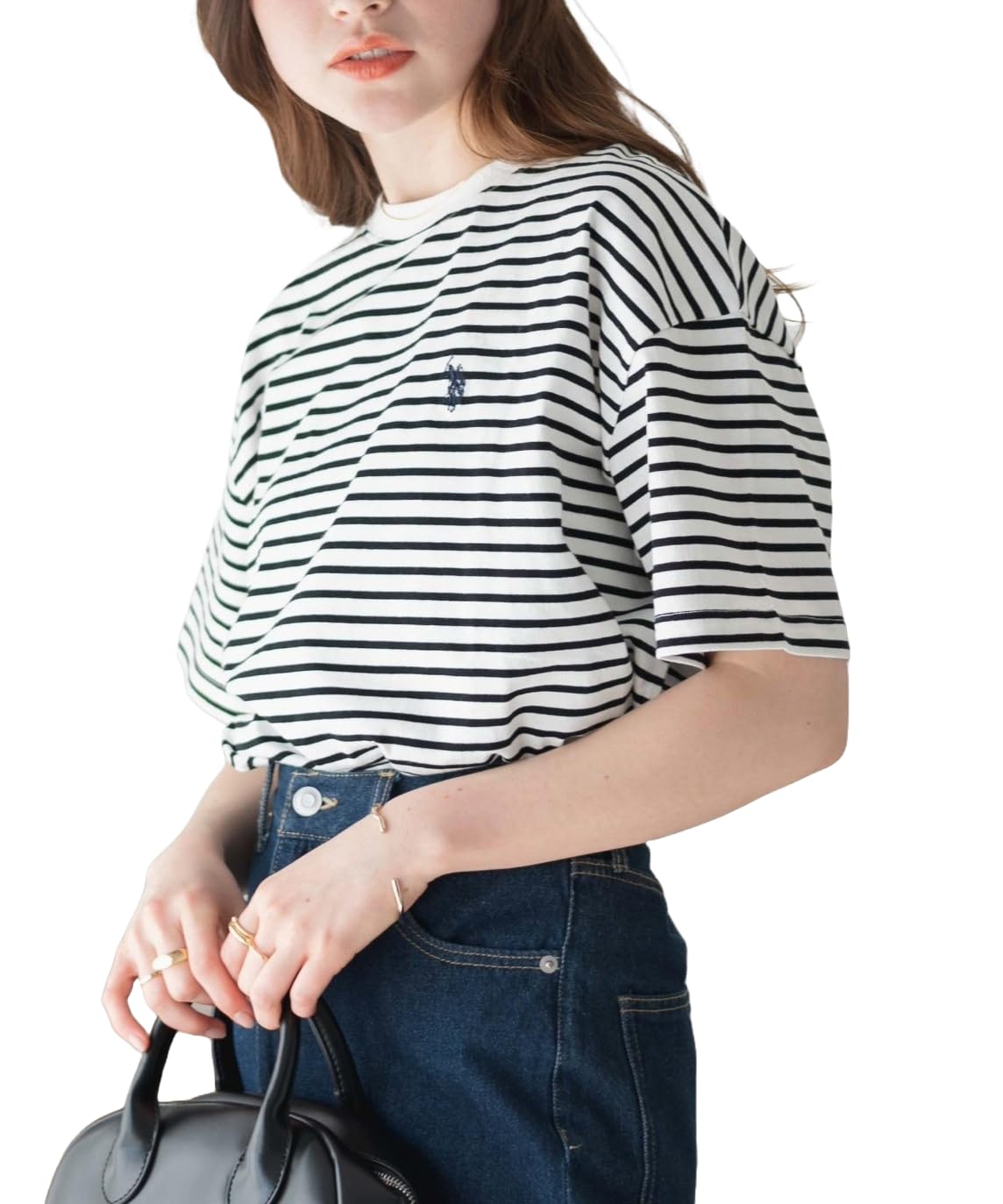 [ウィゴー] 別注 U.S. POLO ASSN. Tシャツ レディース 半袖 半袖Tシャツ 服 ワンポイント 無地 トップス ストリート シンプル ギフト プレゼント 春服 夏服 春 夏 秋 冬 レディース