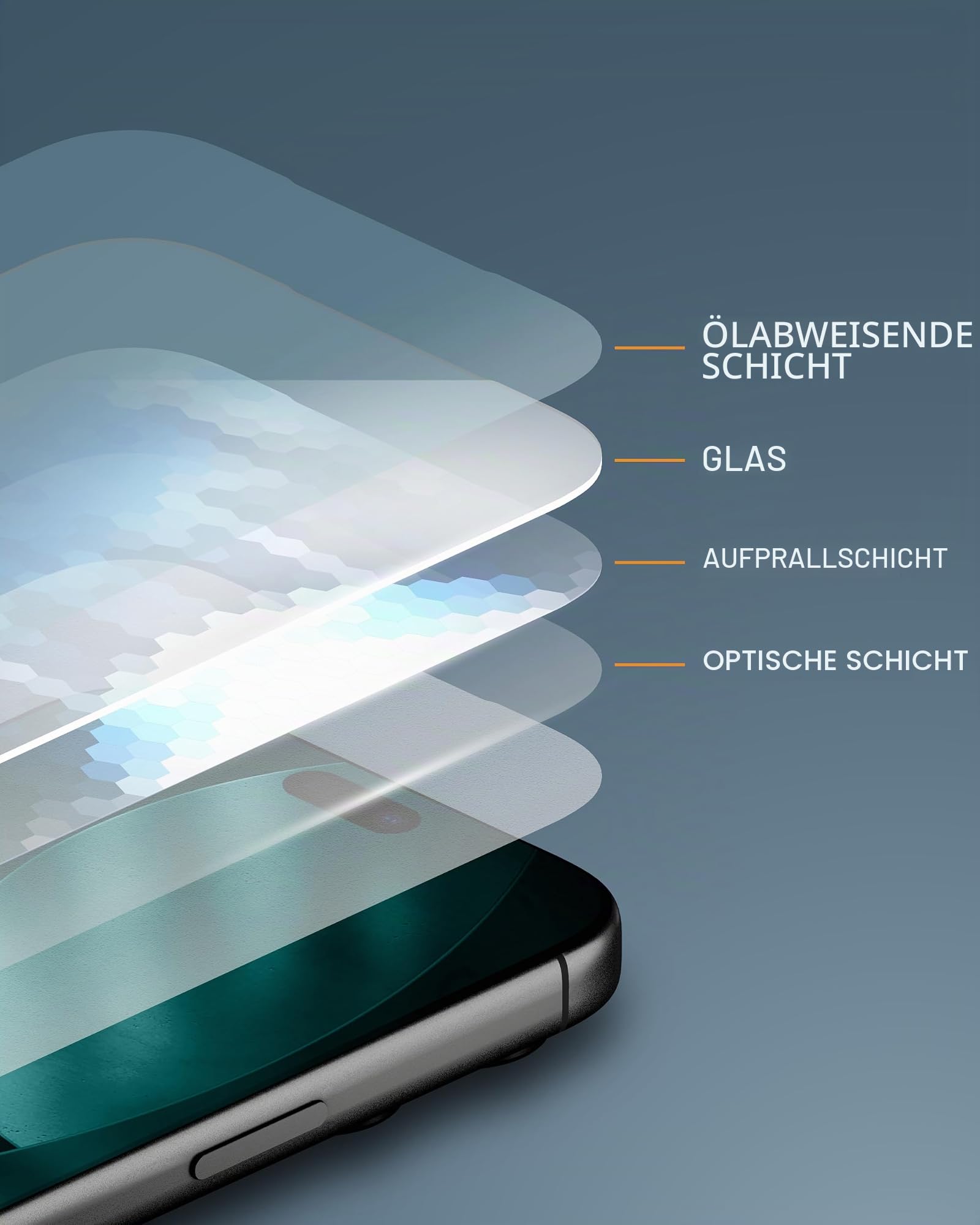 Mous Keramik-Displayschutzfolie kompatibel mit iPhone 17 Pro, Gehärtetes Glas, Bruchsicher