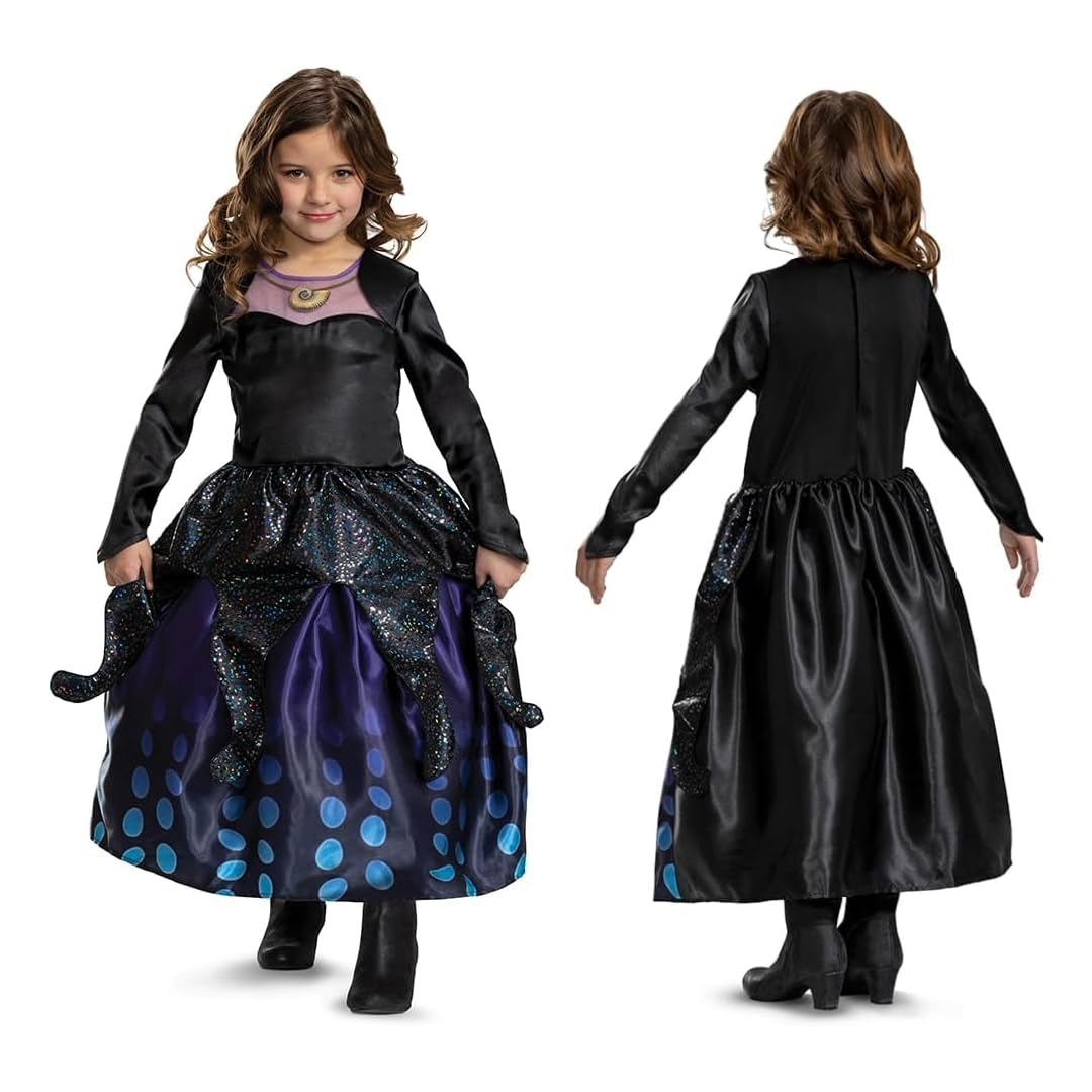 Disney Disguise Villains Ursula Costume for Kids, Officially Licensed, Comfortable Fit and Detailed Design, For 4-6 Years