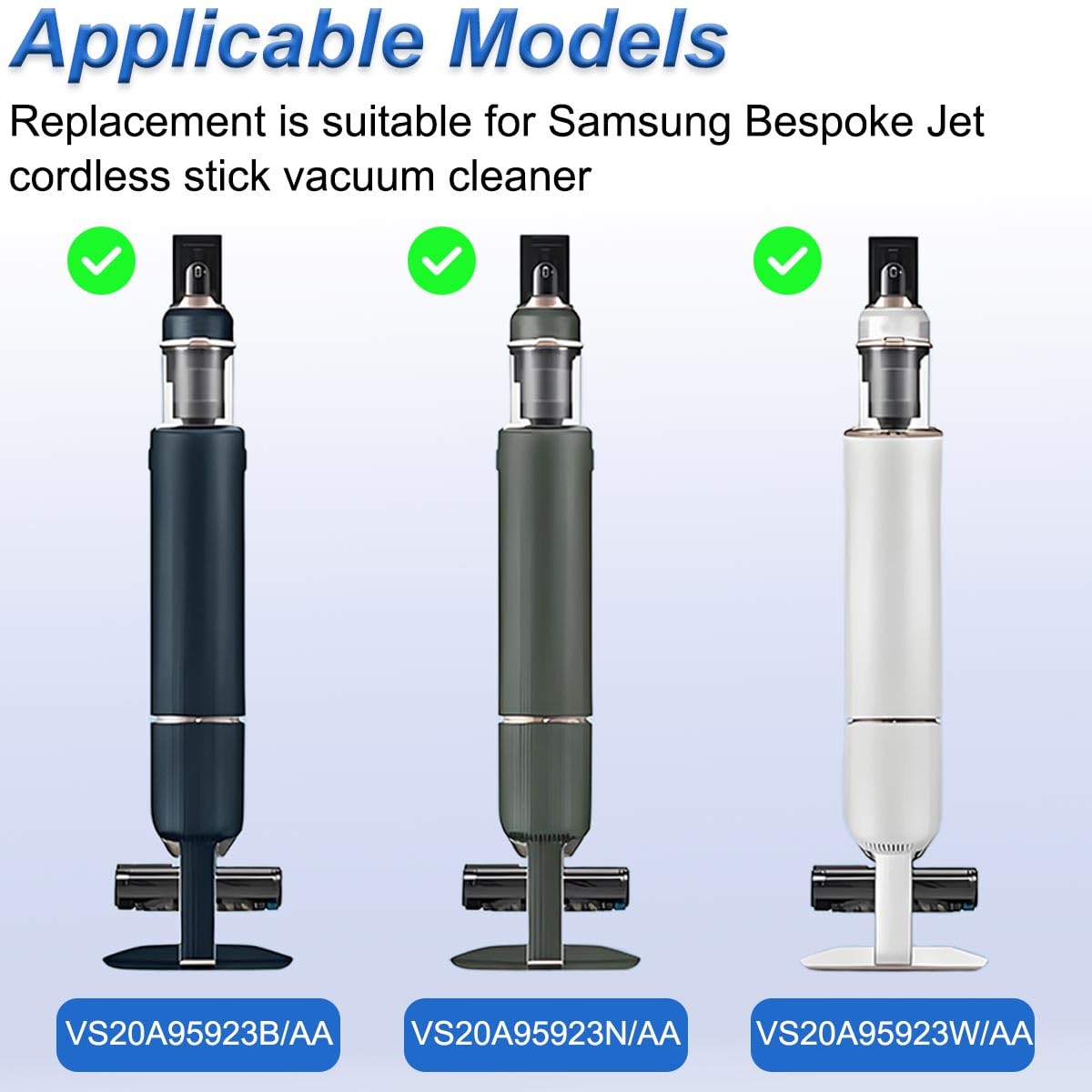 Zestaw filtrów do odkurzacza Samsung Bespoke Jet bezprzewodowy odkurzacz pionowy VS20A95923B/AA VS20A95923N/AA VS20A95923W/AA Części zamienne VCA-ADB953 Worek na kurz Zestaw akcesoriów