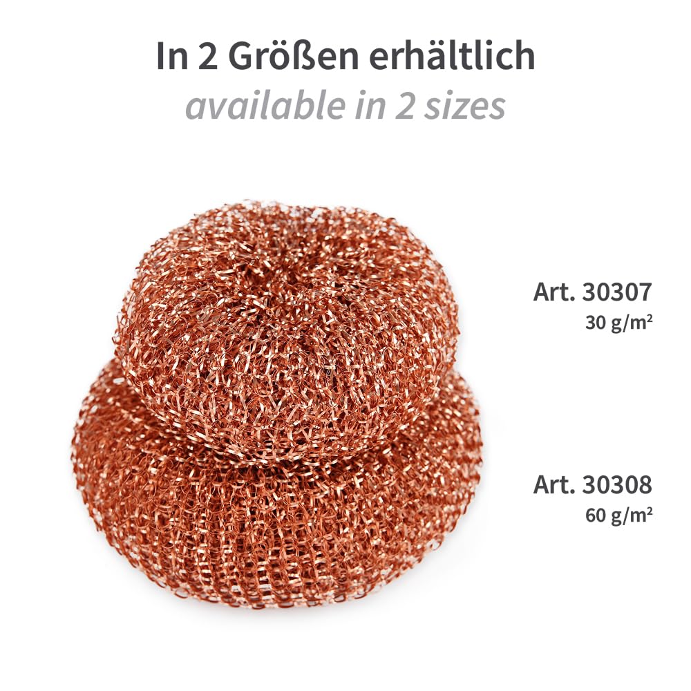 500 Stück Hygoclean Topfreiniger | Kupfer, Kupfer, Ø: 9cm, Gewicht: 30g, Topfreiniger, Kratzschwamm, Küchenschwamm