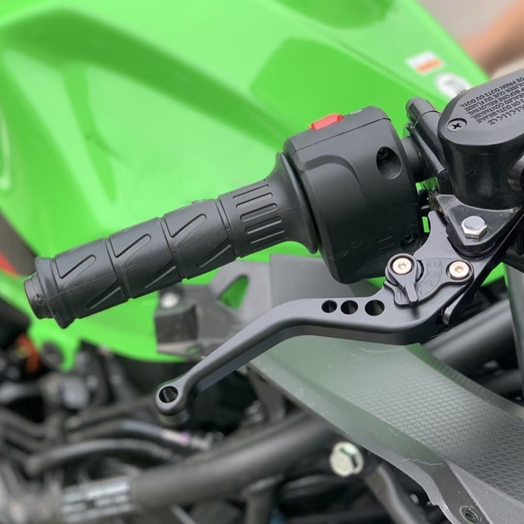 New Titanium Gray CNC 6 Position Shorty Brake Clutch Lever for Ka-wasaki ZX10R 2004-2005