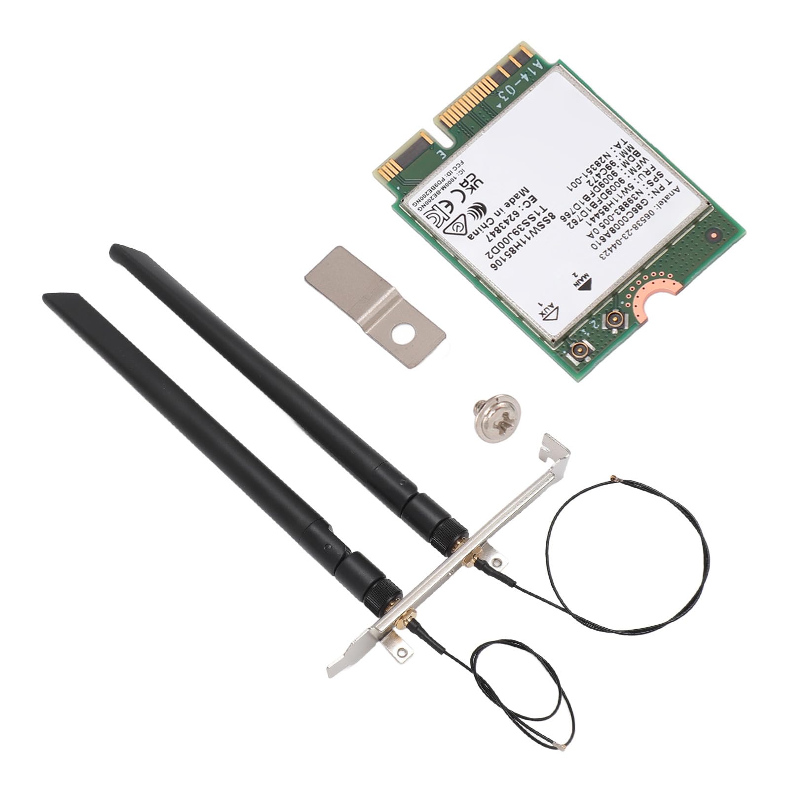 Yinhing 7 Schede 574Mbps 5G 2400Mbps 6G 5800Mbps BT 5.4 MU MIMO BE200NGW per Computer 10 11 con Antenna Ad Alte Prestazioni e Staffa di Montaggio (Scheda WiFi 7 con antenna e staffa)