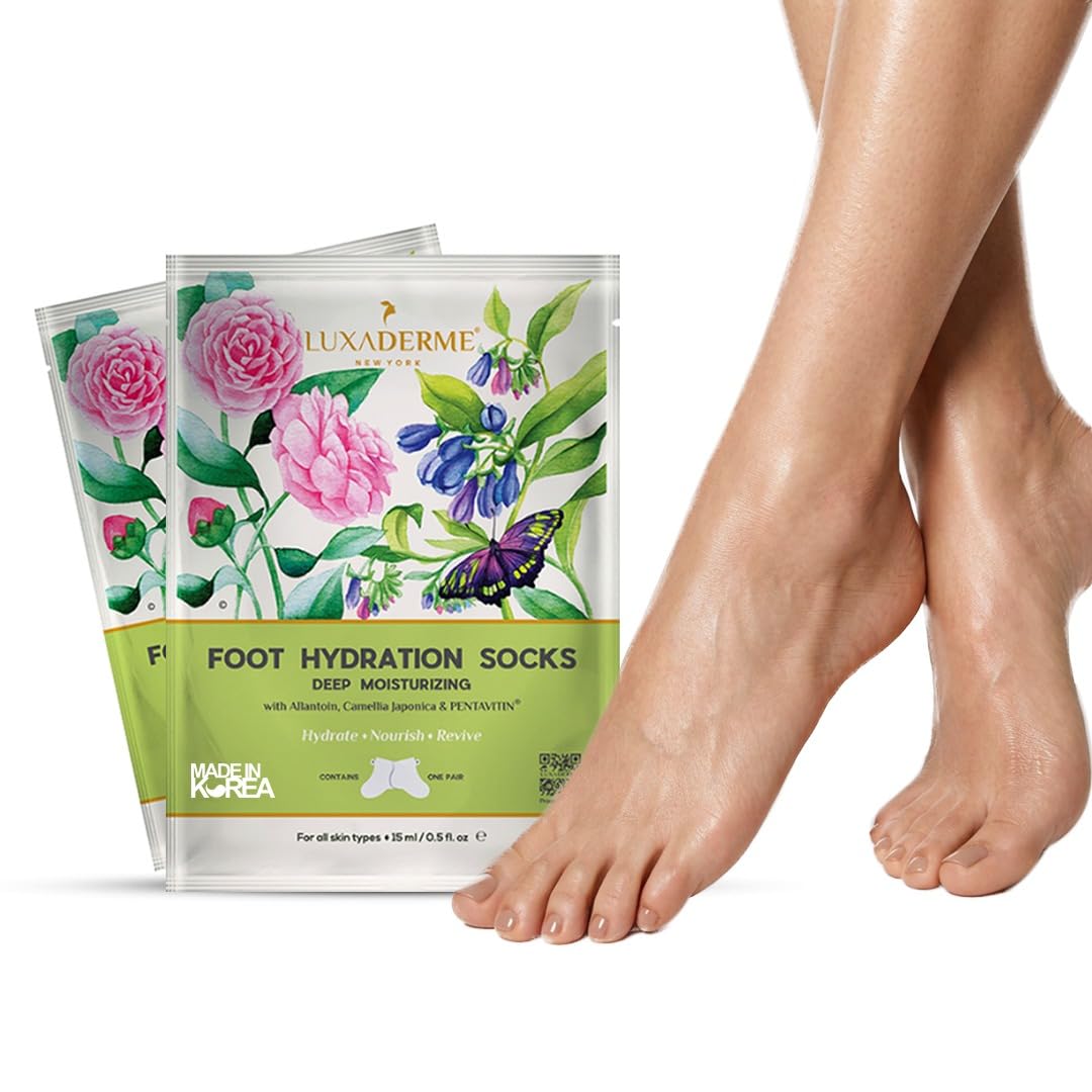 LuxaDerme Foot Hydrating Socks | Deeply Moisturizes Dry & Dull Skin | Reduces Pigmentation | Nourishes Nails & Cuticles (Pack of 2)-image-18